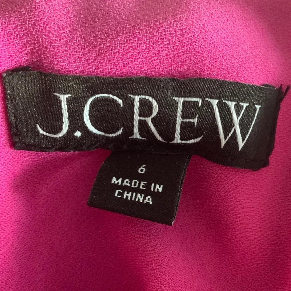 J Crew Strapless Tube Top Azalea Pink Party Glam SZ 6
